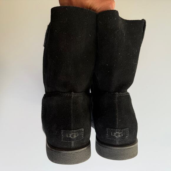 Ugg Josefene Pull On Slouch Black Suede Short Boots women 10 - Picture 3 of 7